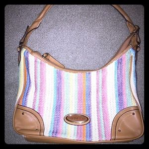 Rosetta multi striped purse